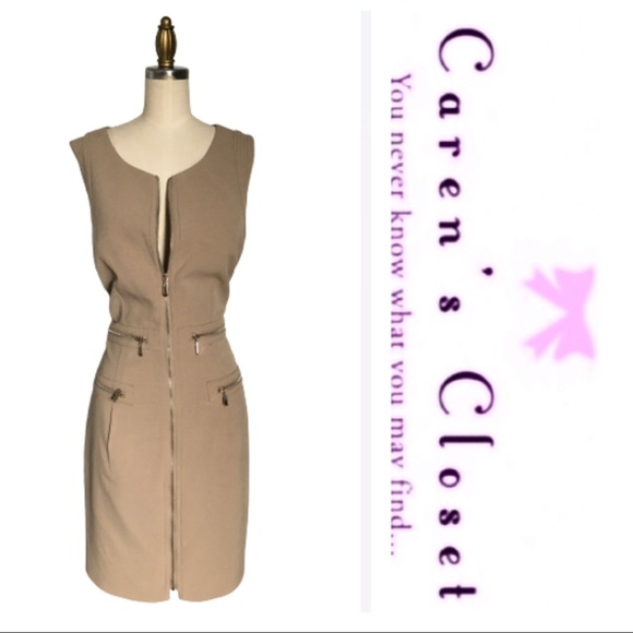 Laundry By Shelli Segal Dresses & Skirts - Laundry by Shelli Segal Khaki Zipper Cargo Dress.